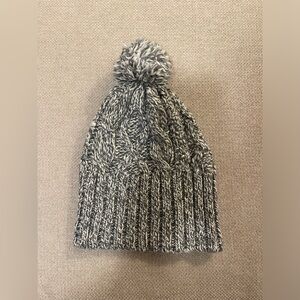 Grey & White Knit Toboggan